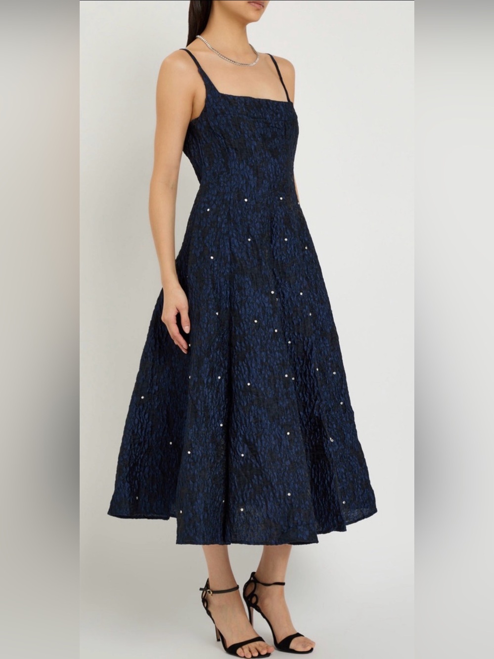 Sister Jane Maison jacquard midi dress with gem studs NWT XS Small and Small